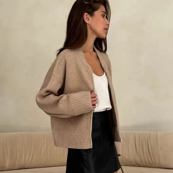 Cardigan Hilda con cerniera