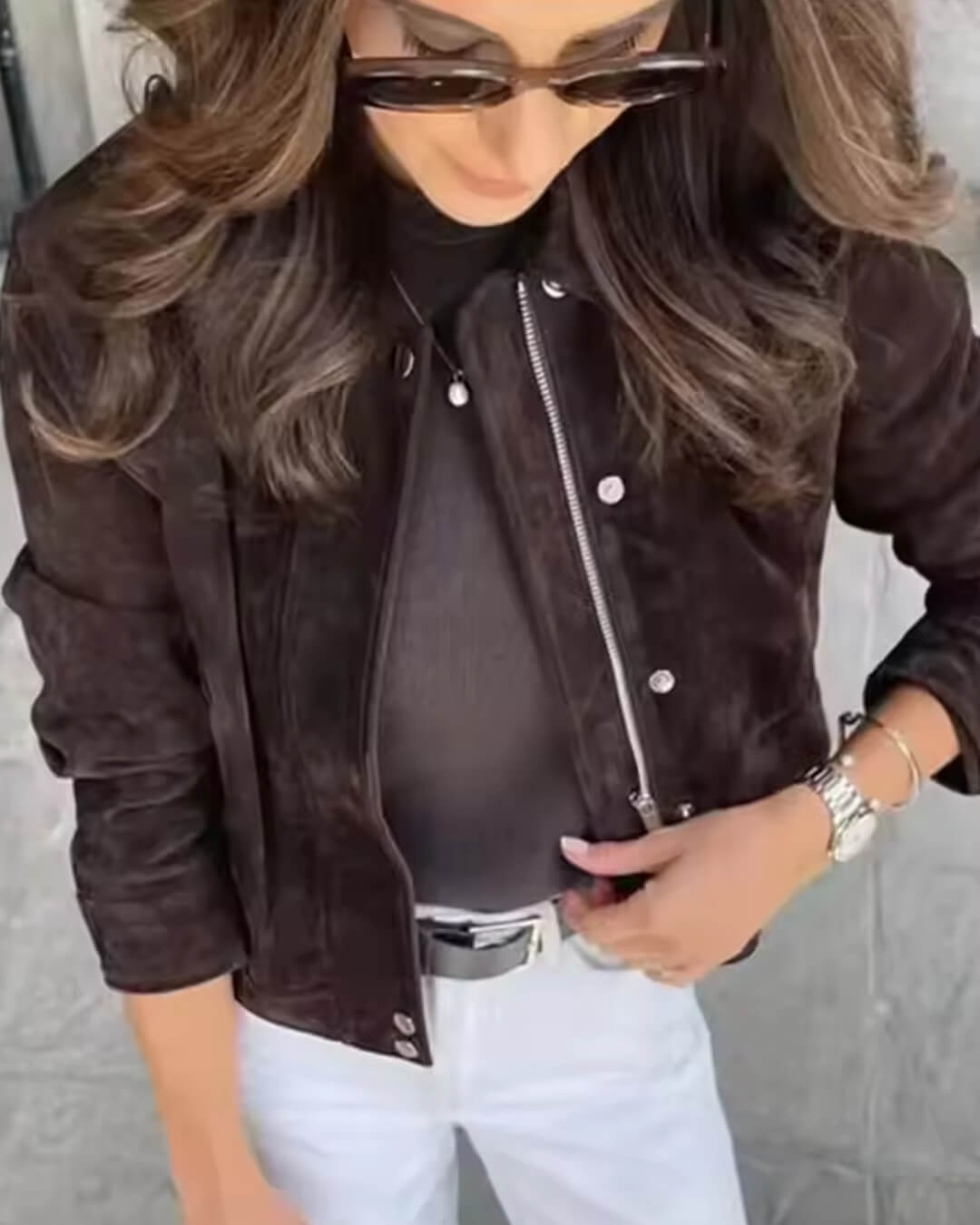 SEAME - Adeline Slim Short Jacket Brown S