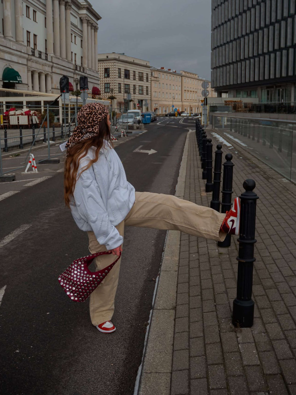 Seame - Alva Studded Bucket Bag Red Regular