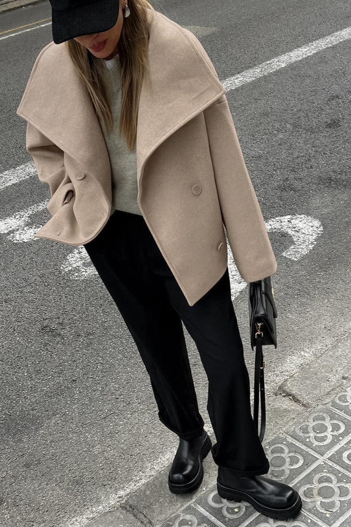 SEAME - Anastasia Double Breasted Coat Beige S