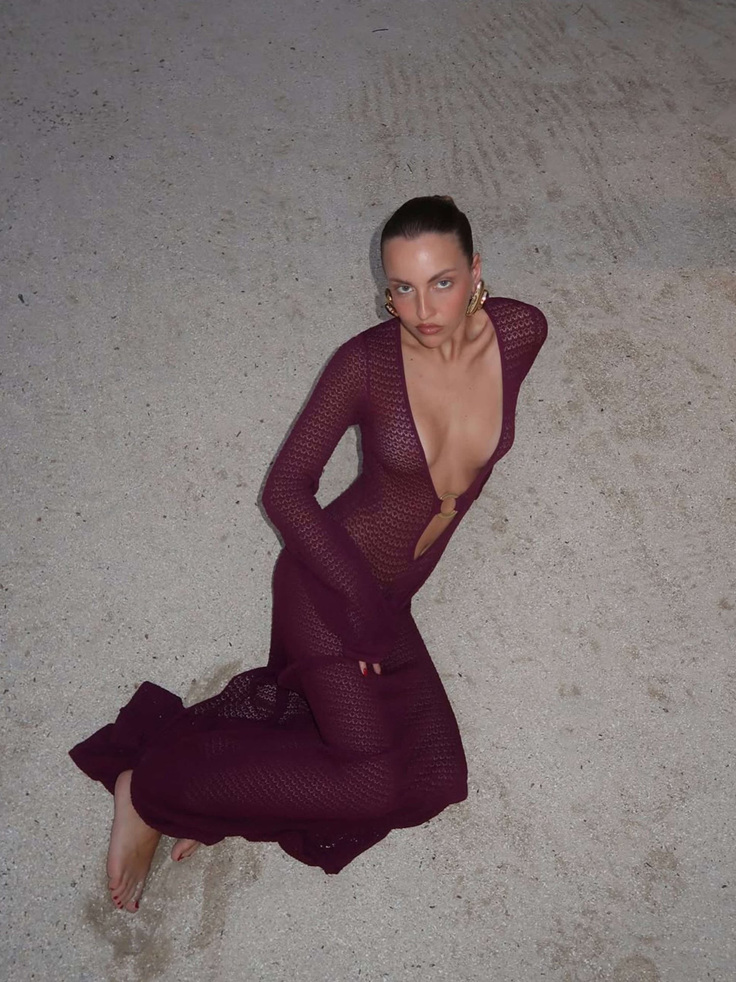 Seame - Audrey Maxi Dress Blue S