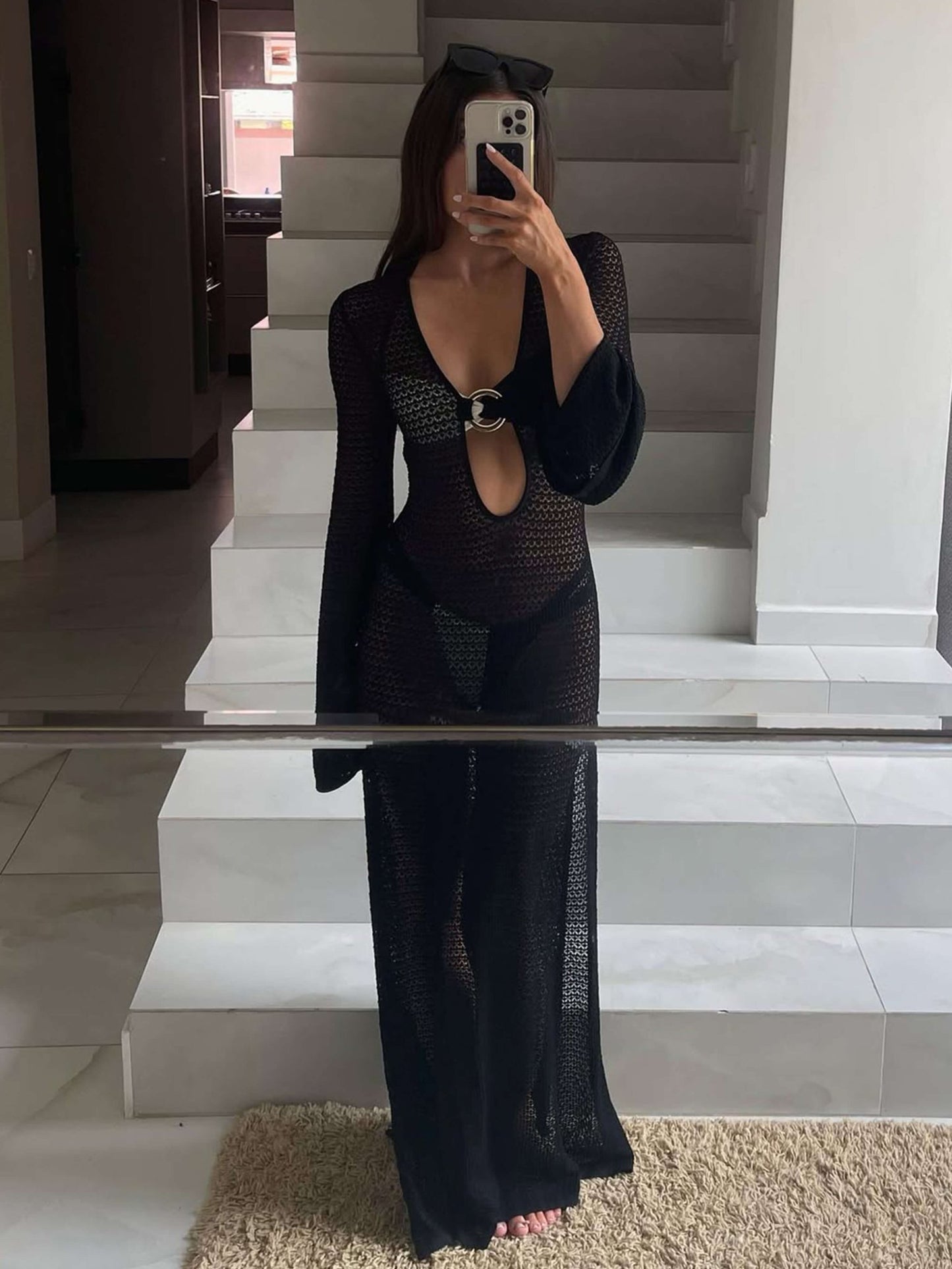 Seame - Audrey Maxi Dress Blue S