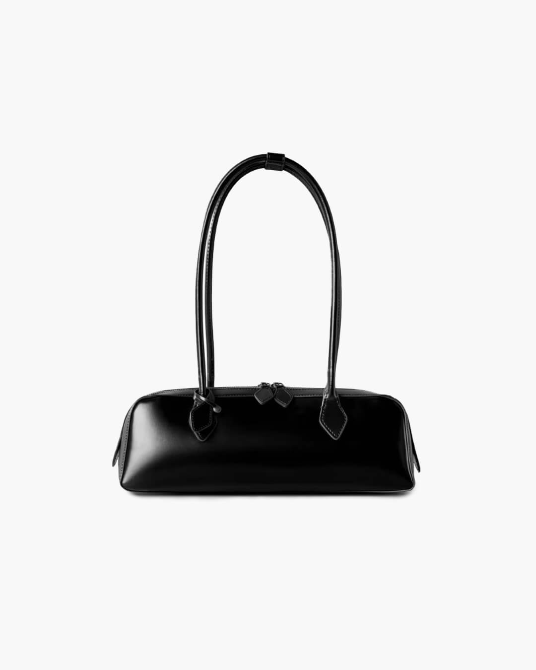 SEAME - Bridget Leather Baguette Bag Wine Red
