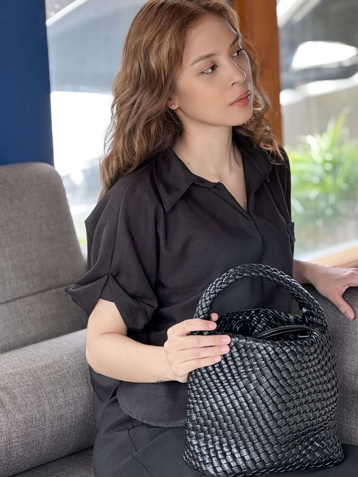 Seame - Cara Woven Bag Small White Small