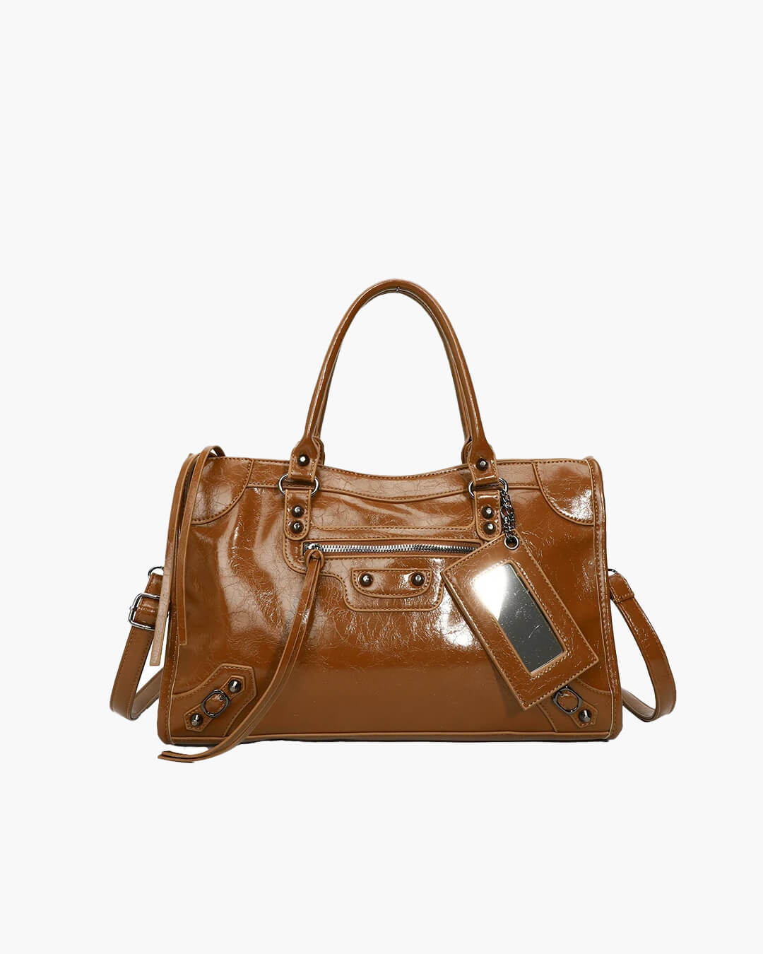 SEAME - Carmela - Stylish Handbag with Spacious Interior & Minimalist Design Dark Brown