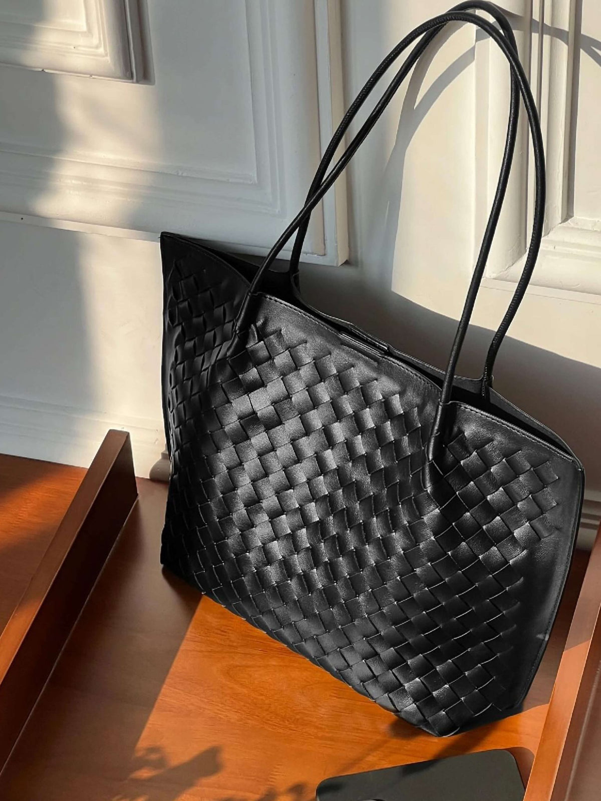 Seame - Diana Woven Tote Bag Black Regular