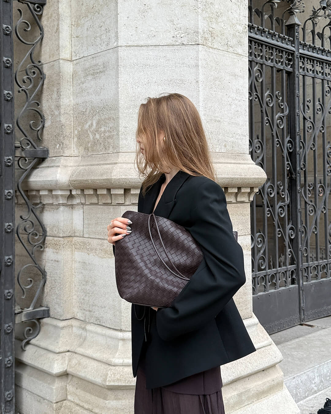 SEAME - Diana Woven Tote Bag Black Regular