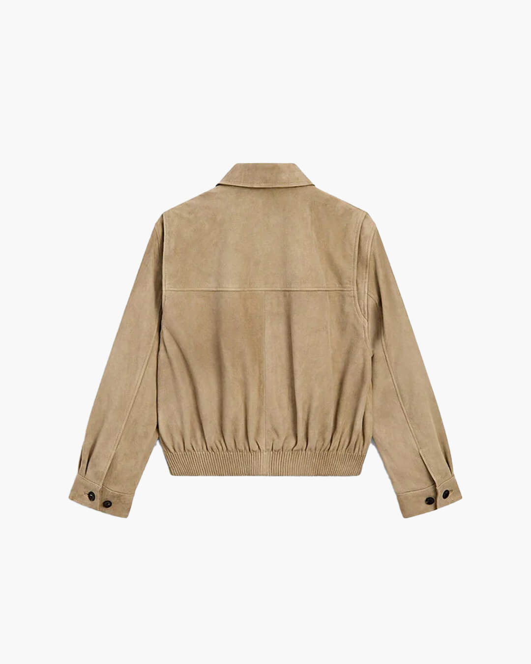SEAME - Emily Suede Bomber Jacket Beige S