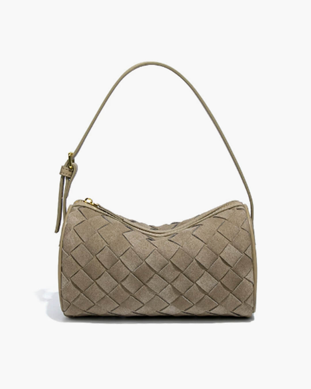 SEAME - Eva Woven Suede Bag Beige Regular