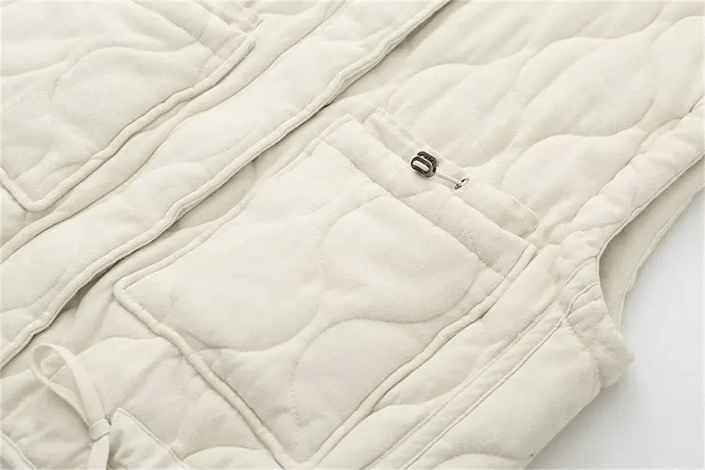 SEAME - Fiona Quilted Padded Vest Gray M