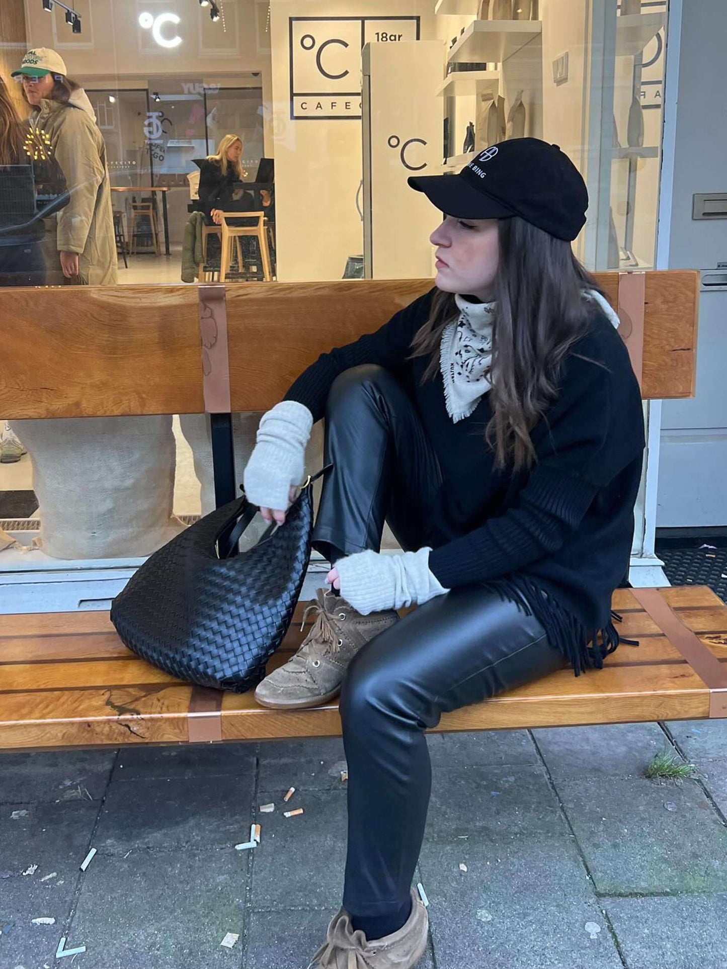 SEAME - Helen Woven Tote Bag Beige Regular