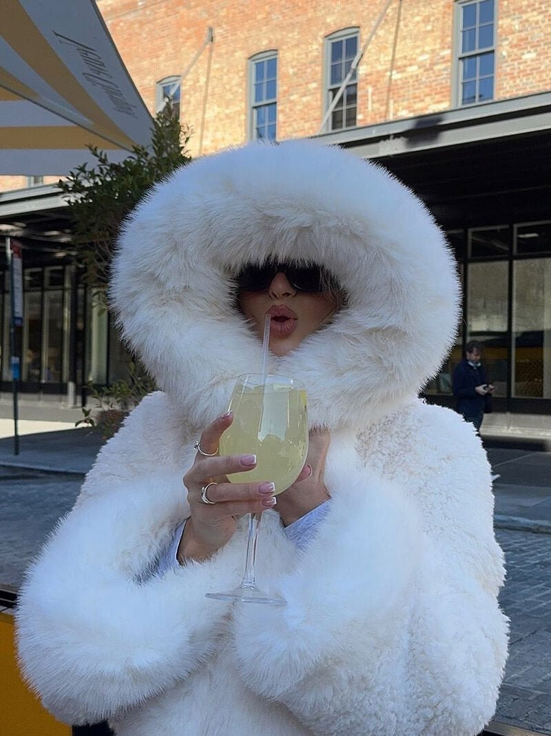 Seame - Henna Faux Fur Jacket White S