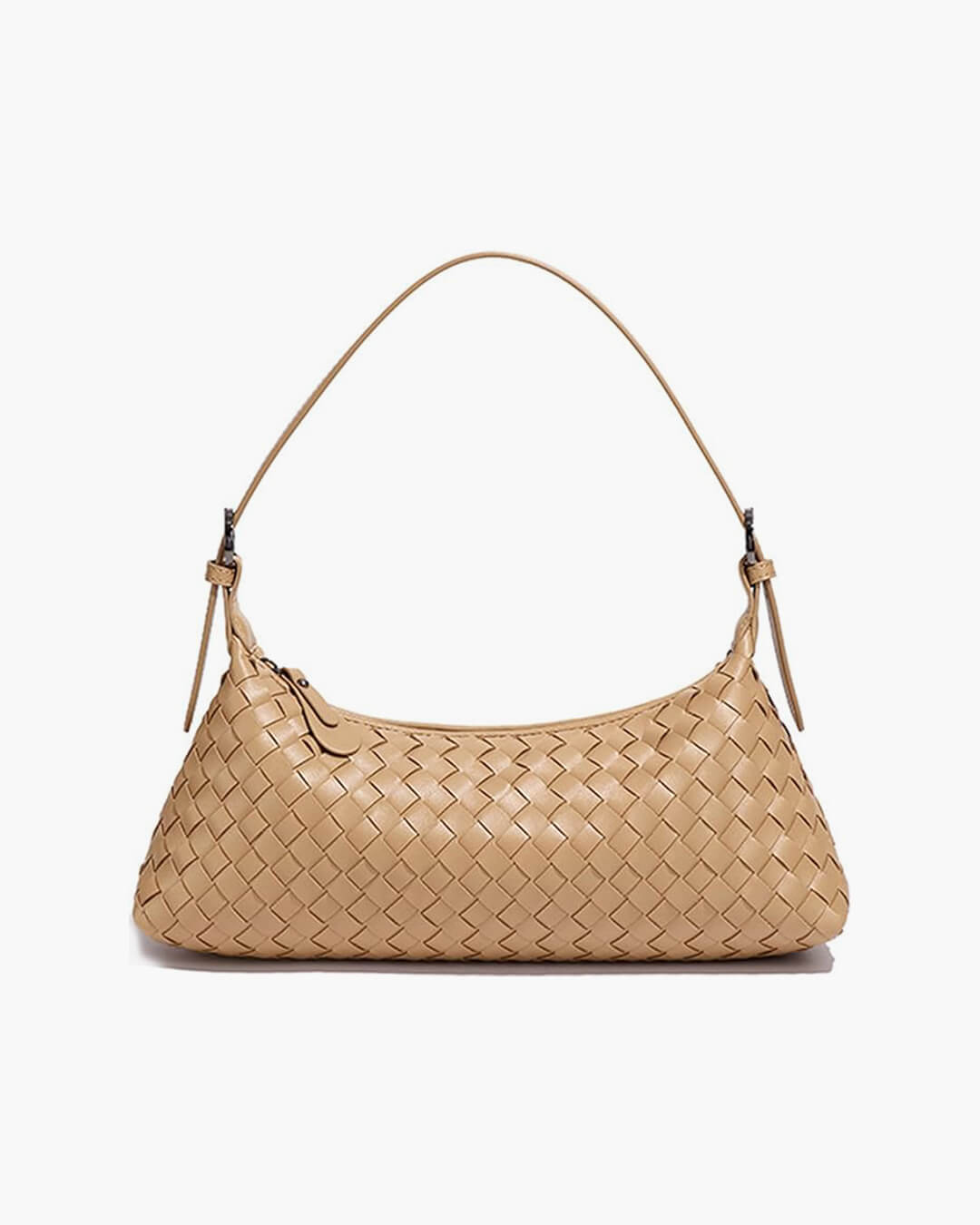 SEAME - Johanna Vegan Leather Woven Bag Beige Regular