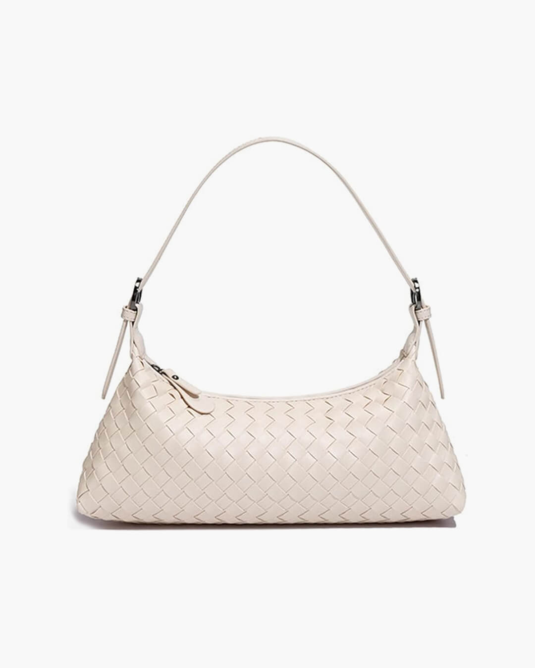 SEAME - Johanna Vegan Leather Woven Bag Creme Regular