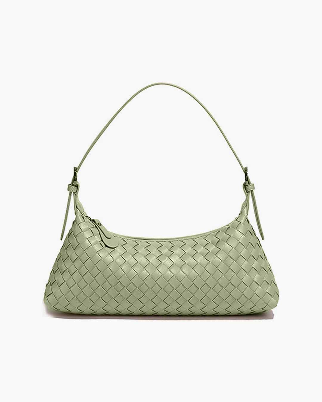 SEAME - Johanna Vegan Leather Woven Bag Olive Regular