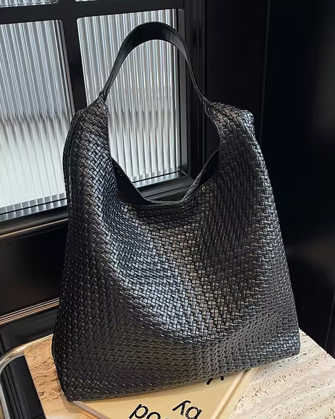 SEAME - Lena Vegan Leather Tote Bag Black Regular