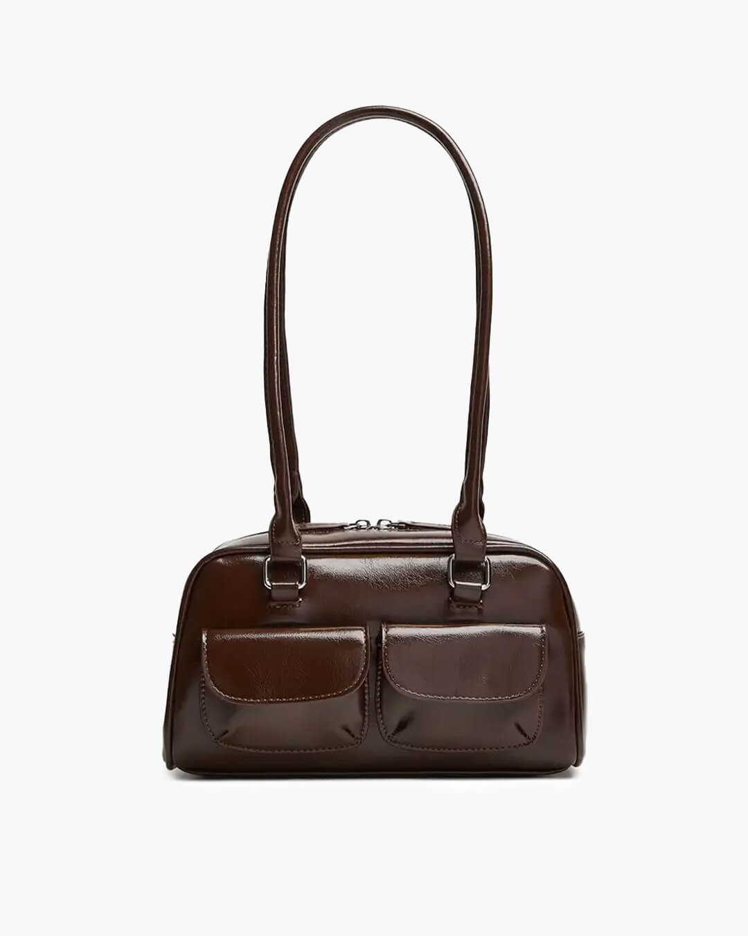 SEAME - Maelle Vegan Leather Pocket Bag Brown Regular