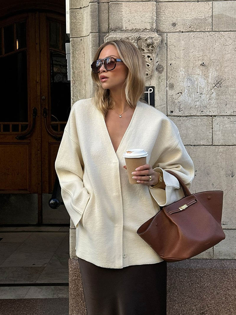 Seame - Melanie Faux Leather Bag Black