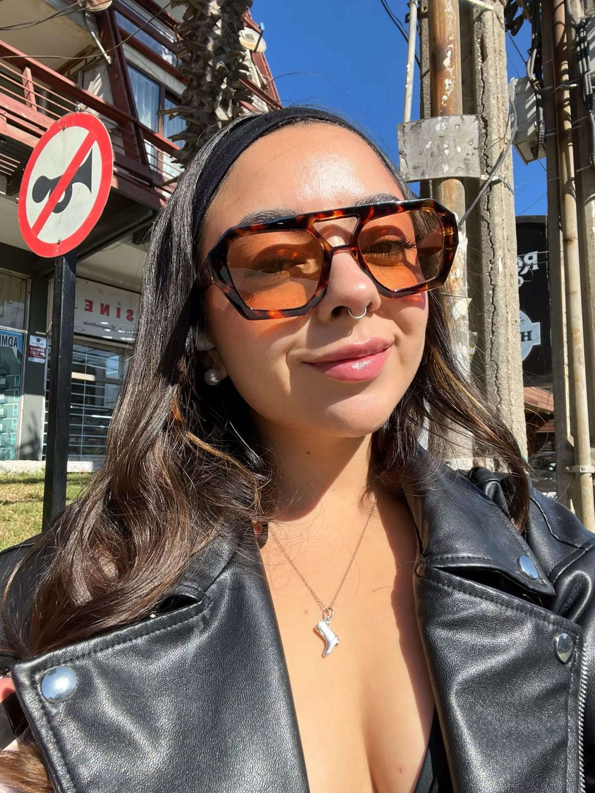Seame - Nancy Sunglasses Leopard/orange Regular