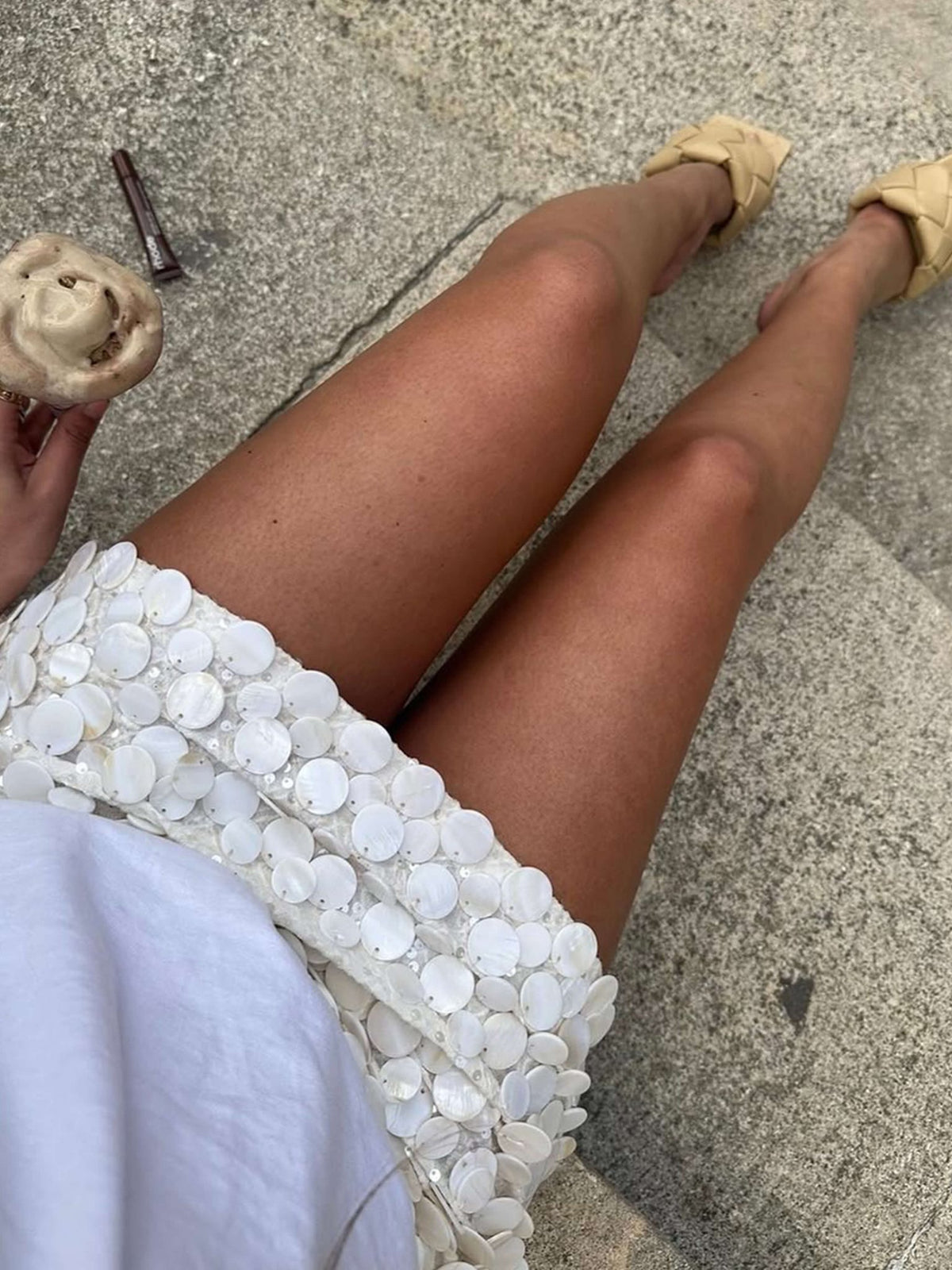 Seame - Rain Shell Mini Skirt White S