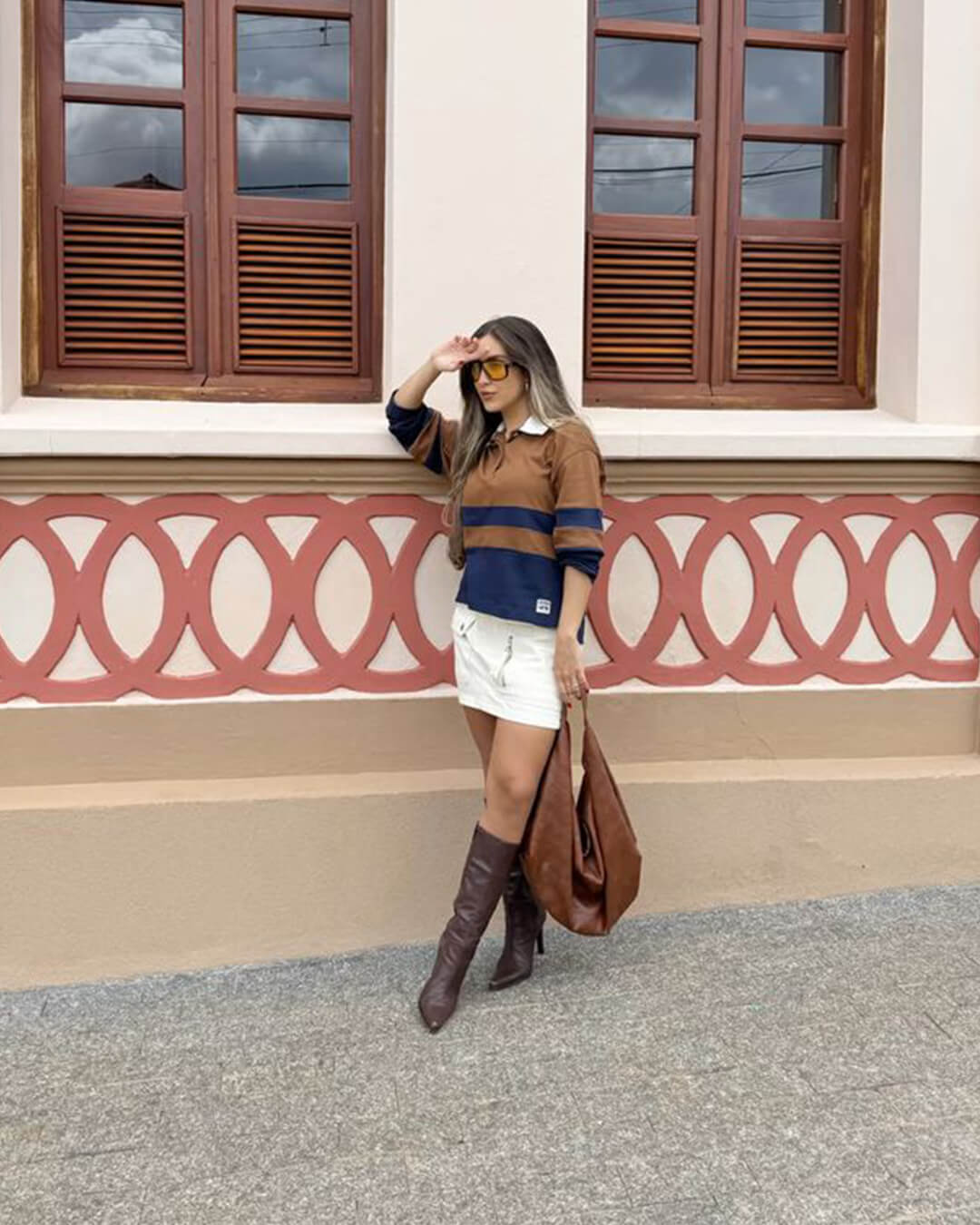 SEAME - Romy Hobo Vegan Leather Shopper Bag Coffee Regular