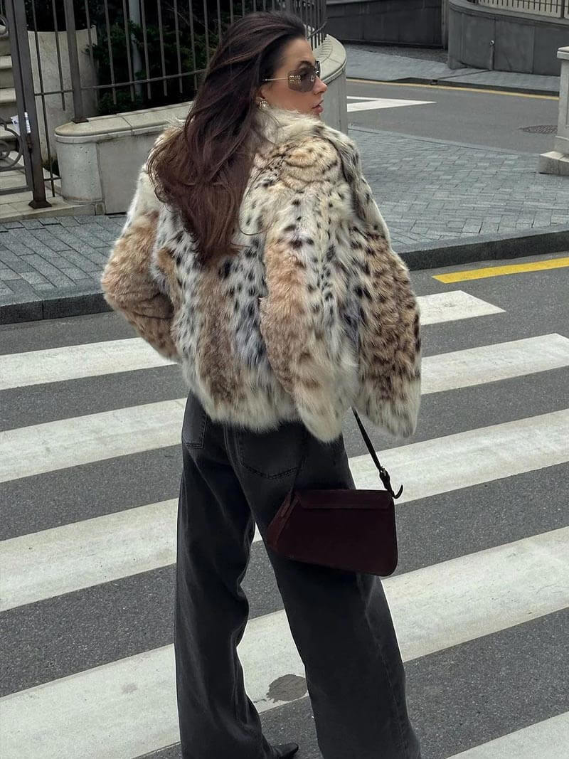 SEAME - Zoe Faux Fur Jacket White L