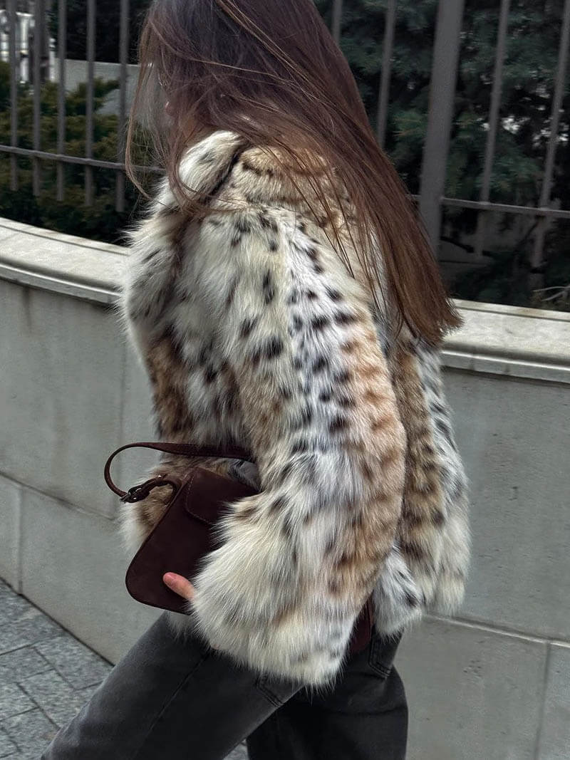 SEAME - Zoe Faux Fur Jacket White L