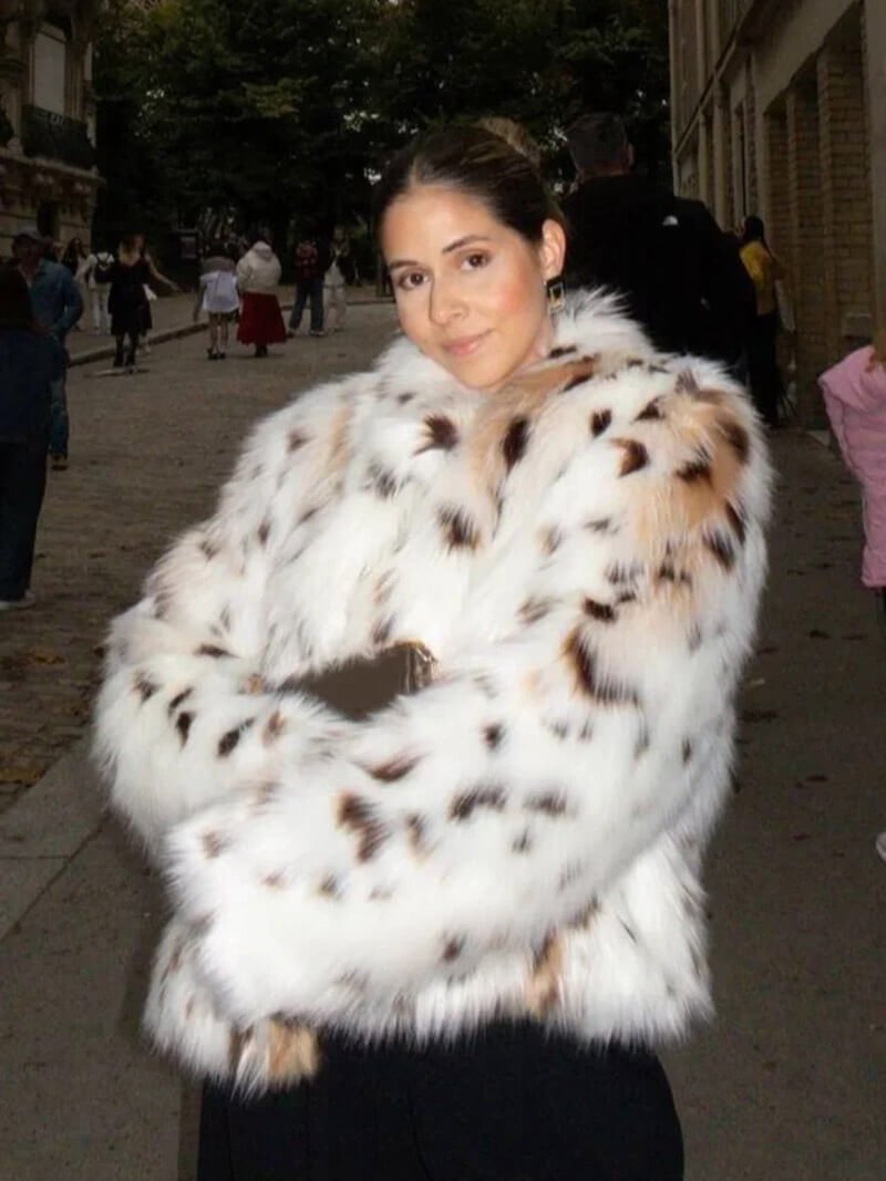 SEAME - Zoe Faux Fur Jacket White M
