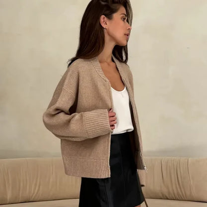 Cardigan Hilda con cerniera