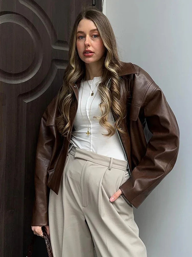 Giacca in pelle vegana Bianca