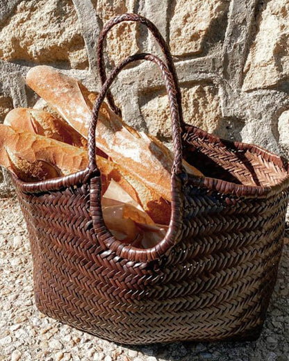 Borsa Rica intrecciata in finta pelle