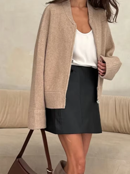 Cardigan Hilda con cerniera