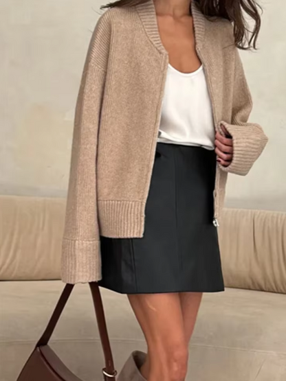 Cardigan Hilda con cerniera