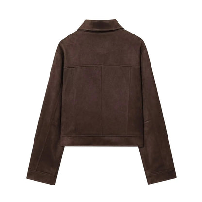 SEAME - Adeline Slim Short Jacket Brown S