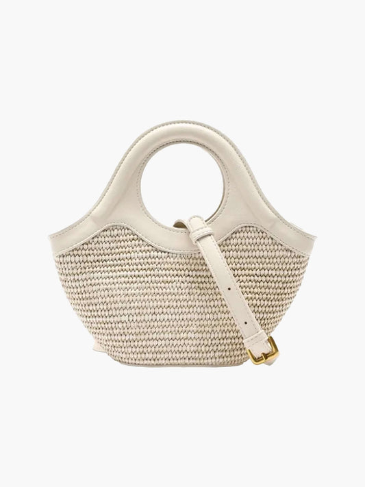 Seame - Astrid Woven Bag with Handle White Regular