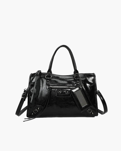 SEAME - Carmela - Stylish Handbag with Spacious Interior & Minimalist Design Black