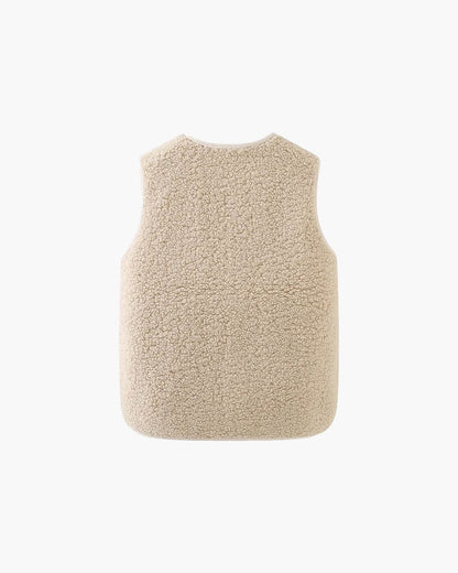 SEAME - Ellen Fleece Vest Jacket Dark Brown One Size