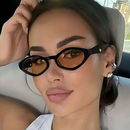 SEAME - Emily Cat Eye Sunglasses Black Orange Regular