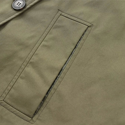 SEAME - Hailey Hooded Windbreaker Jacket Army Green M