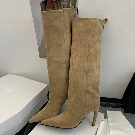 SEAME - Karyl Knee High Boots Beige 36
