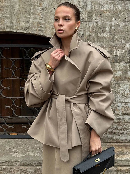 SEAME - Naomi Trench Coat Short Creme M