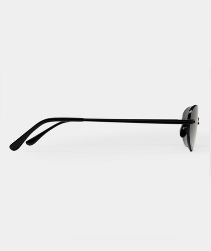 SEAME - Patrice Frameless Retro Sunglasses Black