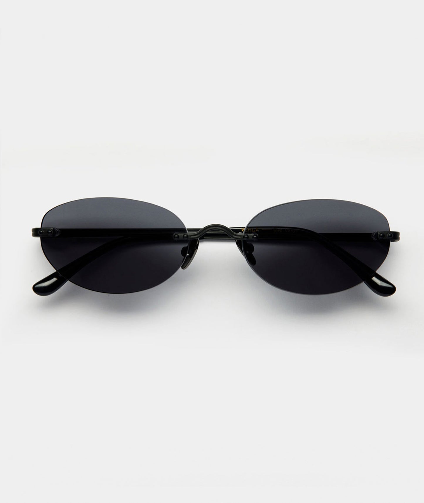 SEAME - Patrice Frameless Retro Sunglasses Black