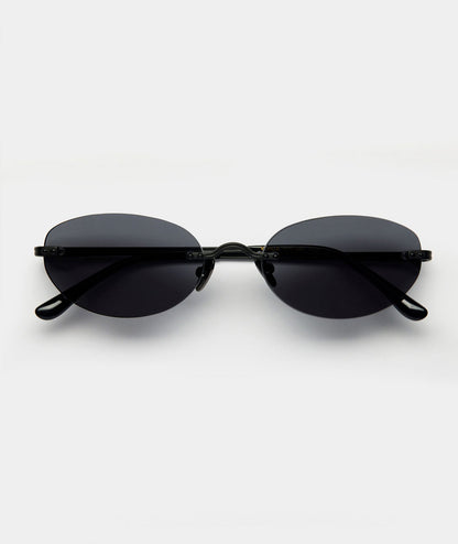 SEAME - Patrice Frameless Retro Sunglasses Black
