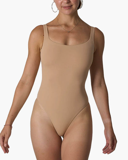 SEAME - Seame Square Shapewear Bodysuit Beige S