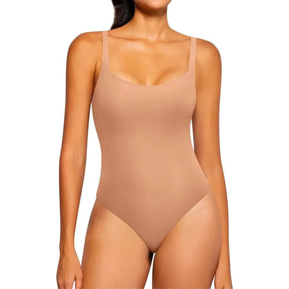 SEAME - Seame Square Shapewear Bodysuit Beige S