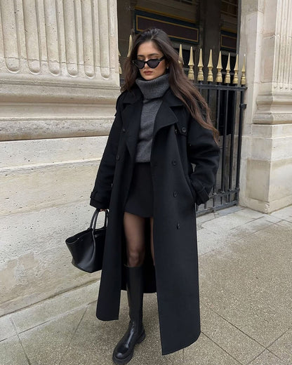 SEAME - Susan Autumn Winter Coat Black S