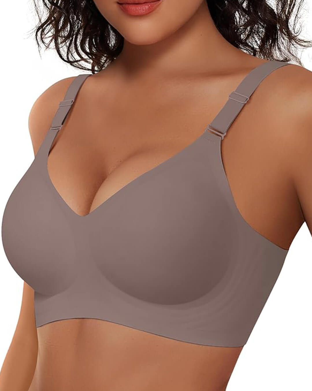 SEAME - Wireless Seamless Bra Taupe M